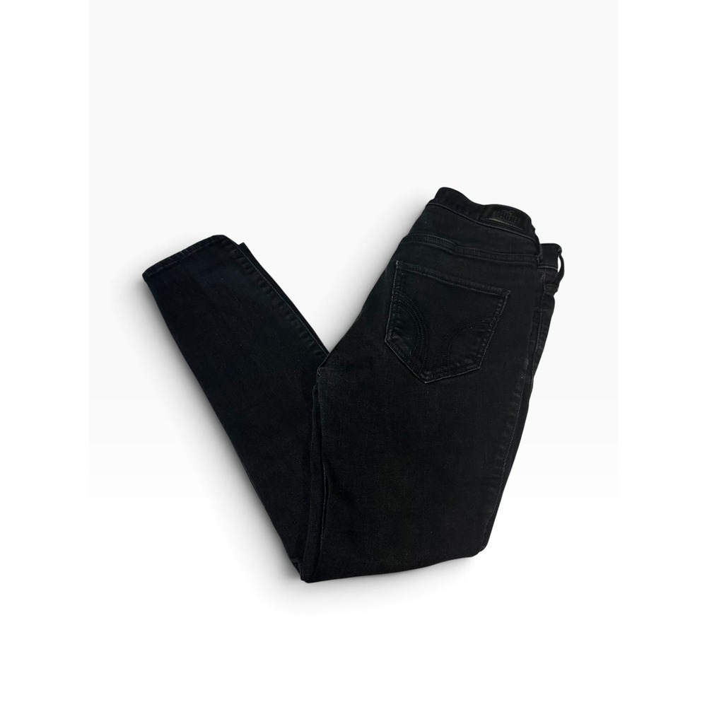 Hollister High Rise Super Skinny Distressed Black Jeans W26 L26 Size 3S